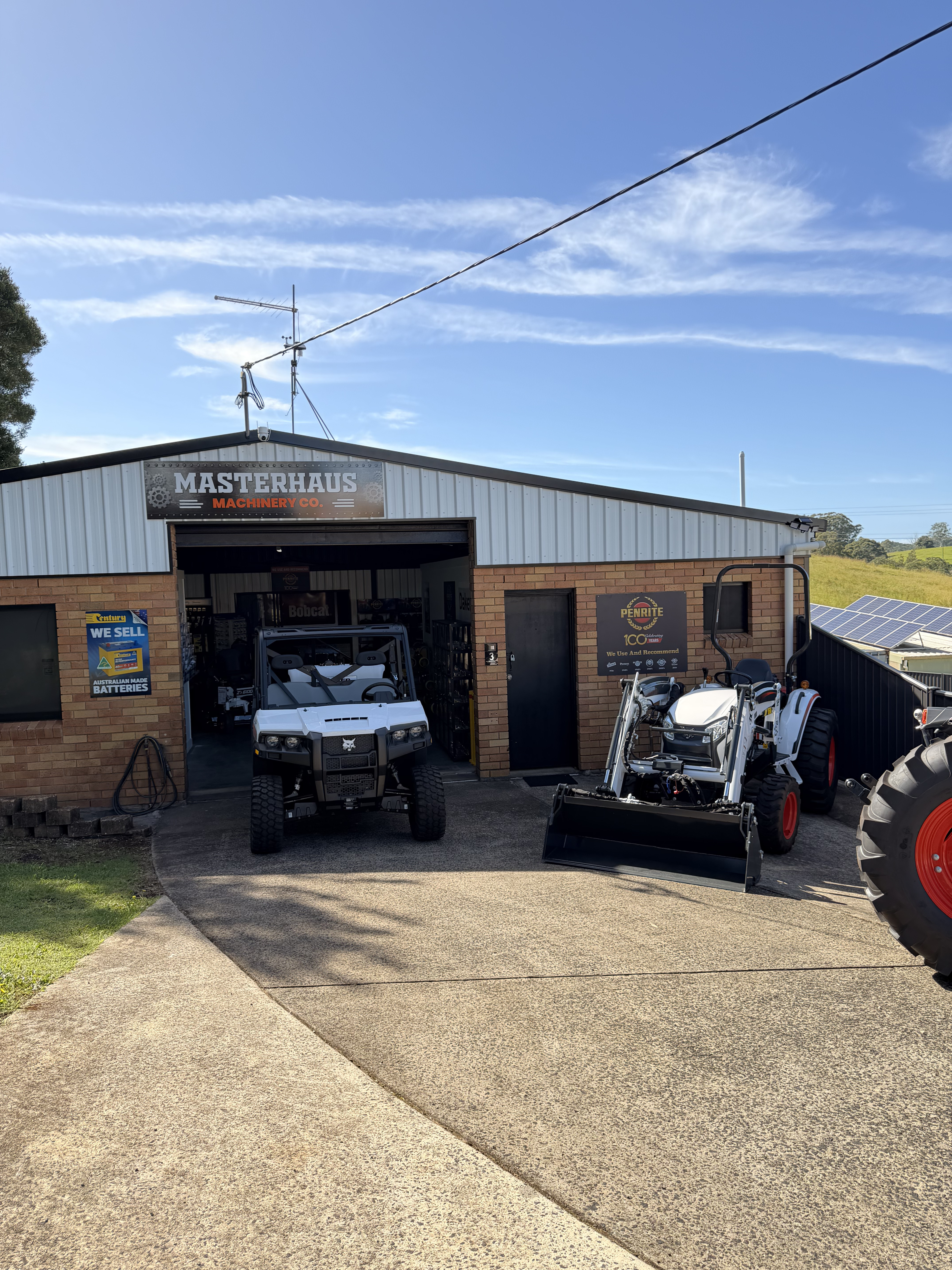 Machinery displayed at Masterhaus Machinery Co in Goonellabah